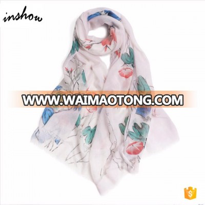 Winter 100% Printing Wool Pashmina Shawl